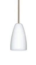  1TT-151107-LED-SN - Besa Riva 9 LED Pendant 1Tt Opal Matte Satin Nickel 1x9W LED