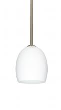  1TT-169707-SN - Besa Lucia Stem Pendant Satin Nickel Opal Matte 1x75W Medium Base