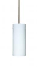  1TT-412307-LED-SN - Besa Stilo 10 LED Pendant Opal Matte Satin Nickel 1x9W LED