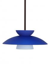  1TT-451323-BR - Besa Trilo 15 Stem Pendant Bronze Blue Matte 1x75W Medium Base