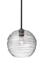  1TT-462761-BR - Besa Wave 10 Stem Pendant Bronze Clear 1x60W Medium Base