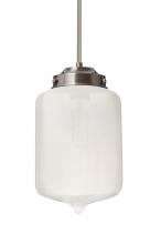  1TT-OLINFR-SN - Besa Olin Stem Pendant Satin Nickel Frost 1x60W Medium Base T10