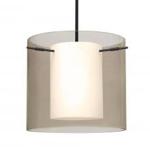Besa Lighting 1TT-S18407-LED-BK - Besa Pendant Pahu 12 Black Transparent Smoke 1x11W LED