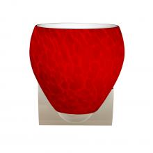 Besa Lighting 1WZ-4122RC-CR - Besa, Bolla Mini Sconce, Red Cloud, Chrome Finish, 1x60W E26 Base