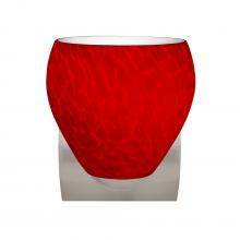 Besa Lighting 1WZ-4122RC-SN - Besa, Bolla Mini Sconce, Red Cloud, Satin Nickel Finish, 1x60W E26 Base