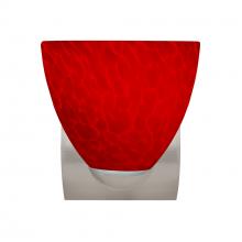 Besa Lighting 1WZ-7572RC-SN - Besa, Sasha Mini Sconce, Red Cloud, Satin Nickel Finish, 1x60W E26 Base