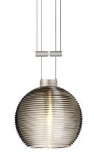  1XA-461502-SN - Besa Pendant Kristall 6 Satin Nickel Smoke 1x35W Halogen