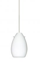  1XC-171307-SN - Besa Pendant Pera 6 Satin Nickel Opal Matte 1x50W Halogen