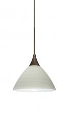  1XC-1743KR-BR - Besa Pendant Domi Bronze Chalk 1x50W Halogen