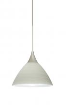  1XC-1743KR-SN - Besa Pendant Domi Satin Nickel Chalk 1x50W Halogen