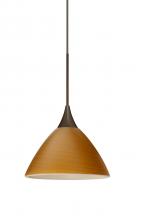  1XC-1743OK-BR - Besa Pendant Domi Bronze Oak 1x50W Halogen