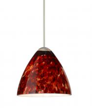  1XC-177941-SN - Besa Pendant Mia Satin Nickel Garnet 1x50W Halogen