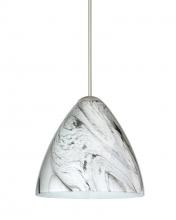  1XC-1779MG-LED-SN - Besa Pendant Mia Satin Nickel Marble Grigio 1x5W LED