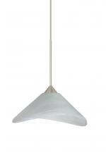  1XC-191352-LED-SN - Besa Pendant Hoppi Satin Nickel Marble 1x3W LED