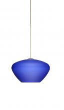  1XC-541087-LED-SN - Besa Pendant Peri Satin Nickel Blue Matte 1x5W LED