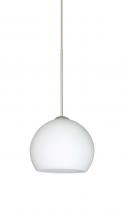  1XC-565807-SN - Besa Pendant Palla 5 Satin Nickel Opal Matte 1x50W Halogen