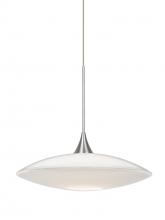  1XC-629406-LED-SN - Besa Pendant Spazio Satin Nickel Opal Glossy 1x5W LED