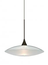  1XC-6294CL-LED-BR - Besa Pendant Spazio Bronze Clear/Frost 1x5W LED