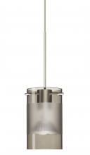  1XC-6524ES-SN - Besa Pendant Scope Satin Nickel Smoke/Frost 1x50W Halogen Mr16