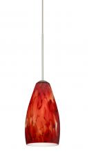  1XC-719841-SN - Besa Pendant Karli Satin Nickel Garnet 1x50W Halogen