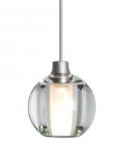  1XC-BOCA5CL-SN - Besa, Boca 5 Cord Pendant, Clear, Satin Nickel Finish, 1x35W Halogen