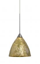  1XC-EVEGS-LED-SN - Besa, Eve Cord Pendant, Stone Gold Foil, Satin Nickel Finish, 1x5W LED