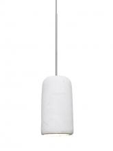  1XC-GLIDEWH-LED-SN - Besa Glide Cord Pendant, White, Satin Nickel Finish, 1x2W LED