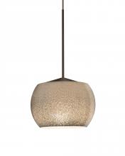  1XC-KENOSM-LED-BR - Besa, Keno Cord Pendant, Smoke Sand, Bronze Finish, 1x3W LED