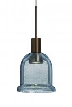  1XC-KIBABL-LED-BR - Besa, Kiba Cord Pendant, Blue Bubble, Bronze Finish, 1x3W LED