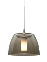  1XC-SPURSM-LED-SN - Besa Spur Cord Pendant, Smoke, Satin Nickel Finish, 1x3W LED