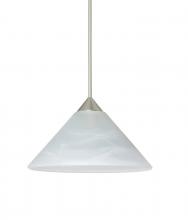  1XT-117652-LED-SN - Besa Pendant Kona Satin Nickel Marble 1x5W LED