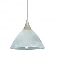  1XT-174352-LED-SN - Besa Pendant Domi Satin Nickel Marble 1x6W LED