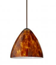  1XT-177918-BR - Besa Pendant Mia Bronze Amber Cloud 1x50W Halogen