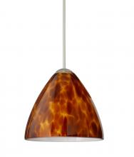  1XT-177918-LED-SN - Besa Pendant Mia Satin Nickel Amber Cloud 1x5W LED