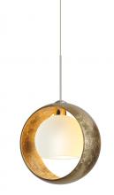  1XT-4293GG-LED-SN - Besa Pendant Pogo Satin Nickel Gold/Inner Gold 1x5W LED