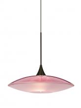  1XT-6294RD-BR - Besa Pendant Spazio Bronze Red/Frost 1x50W Halogen