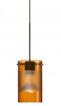  1XT-6524EG-BR - Besa Pendant Scope Bronze Armagnac/Frost 1x50W Halogen Mr16