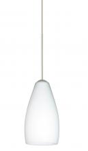  1XT-719807-LED-SN - Besa Pendant Karli Satin Nickel Opal Matte 1x5W LED