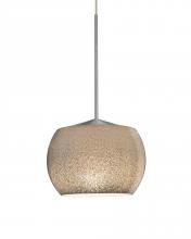  1XT-KENOSM-LED-SN - Besa, Keno Cord Pendant, Smoke Sand, Satin Nickel Finish, 1x3W LED