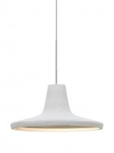  1XT-MODUSWH-LED-SN - Besa Modus Cord Pendant, White, Satin Nickel Finish, 1x9W LED