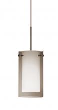  1XT-S44007-BR - Besa Pendant Pahu 4 Bronze Transparent Smoke/Opal 1x35W Halogen