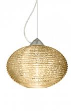  1KX-4913GD-LED-SN - Besa Pape 12 Pendant 1Kx Gold Glitter Satin Nickel 1x9W LED