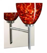  1SW-185841-CR-SQ - Besa Divi Wall With Sq Canopy 1SW Garnet Chrome 1x40W G9