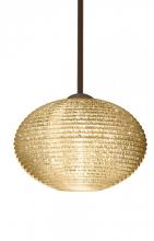  1TT-4913GD-LED-BR - Besa Pendant Pape 12 Bronze Gold Glitter 1x9W LED