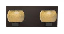  2WF-KENOGD-BR - Besa, Keno Vanity, Gold Sand, Bronze Finish, 2x60W Halogen