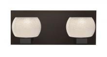  2WF-KENOWH-BR - Besa, Keno Vanity, White Sand, Bronze Finish, 2x60W Halogen