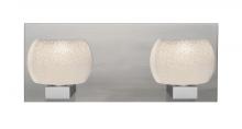  2WF-KENOWH-SN - Besa, Keno Vanity, White Sand, Satin Nickel Finish, 2x60W Halogen