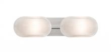  2WT-962759-SN - Besa, Cabo Vanity, Frost/Bubble, Satin Nickel Finish, 2x60W Medium Base