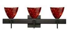  3SW-177941-BR-SQ - Besa Wall With SQ Canopy Mia Bronze Garnet 3x40W G9