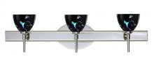  3SW-1858VB-LED-CR - Besa Divi Wall 3SW Black Dicro Vine Chrome 3x5W LED